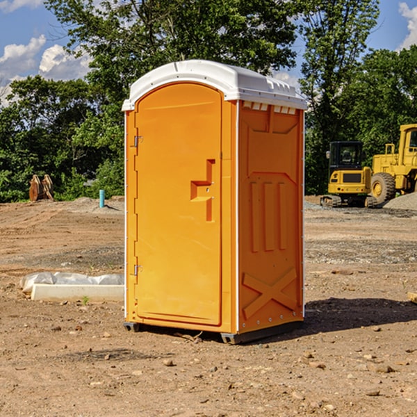 how often are the porta potties cleaned and serviced during a rental period in Westwood